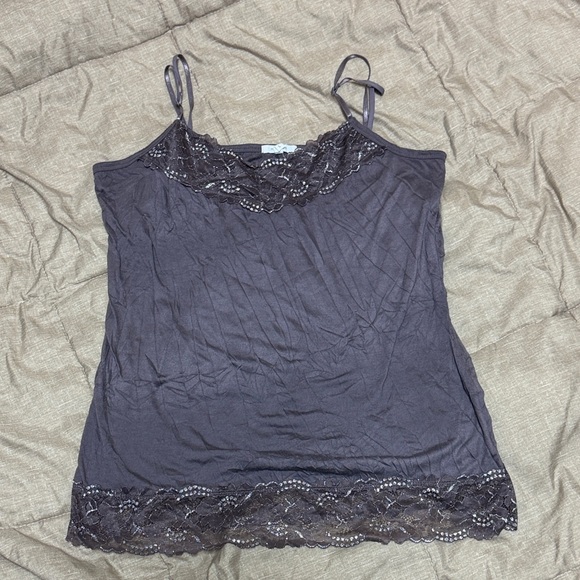 Maurices Tops - Maurices Eggplant Lace Trim Tank Layering Camisole Large Like New